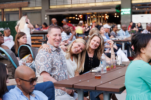 a photo of people enjoying live music